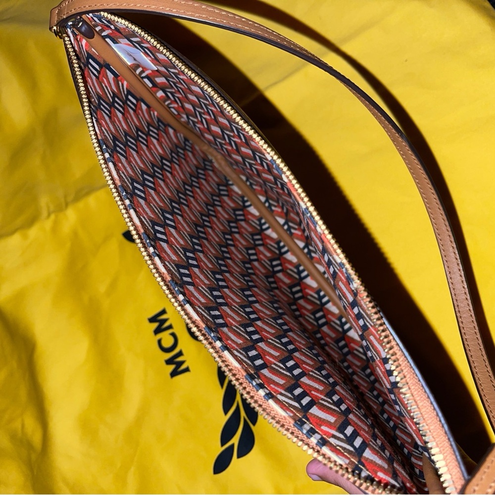 MCM Tan Logo Tote Bag - Picture 3 of 6